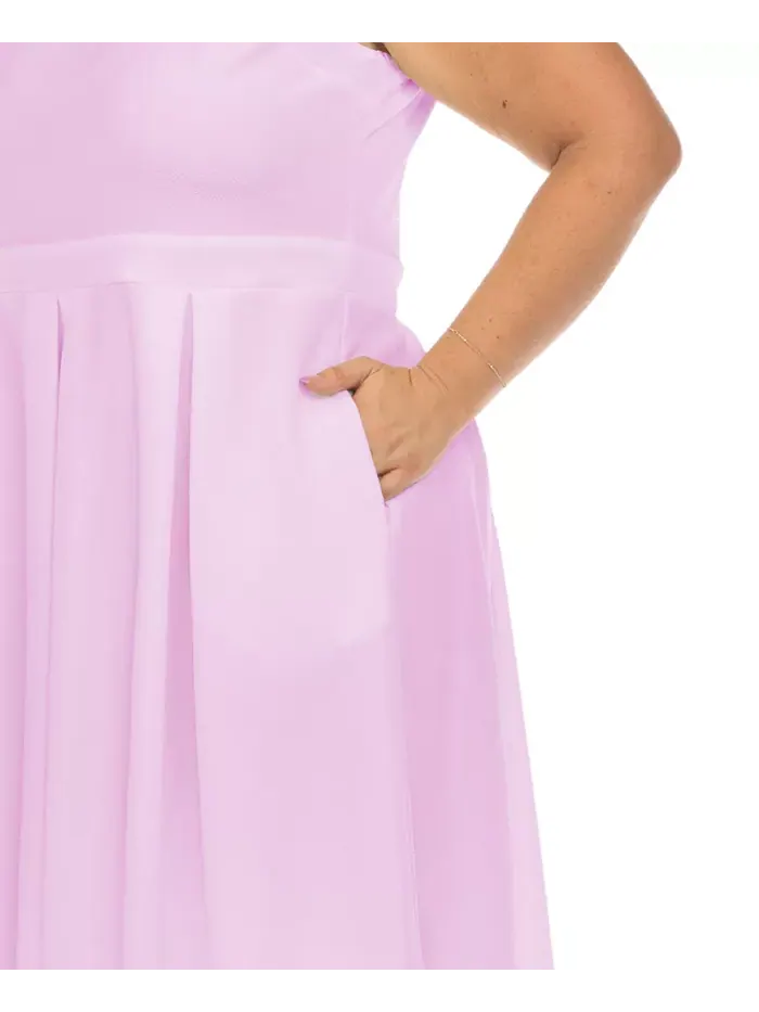 Платье Plus Size Fit and Flare White Mark — изображение 4 из 4, фиолетовый