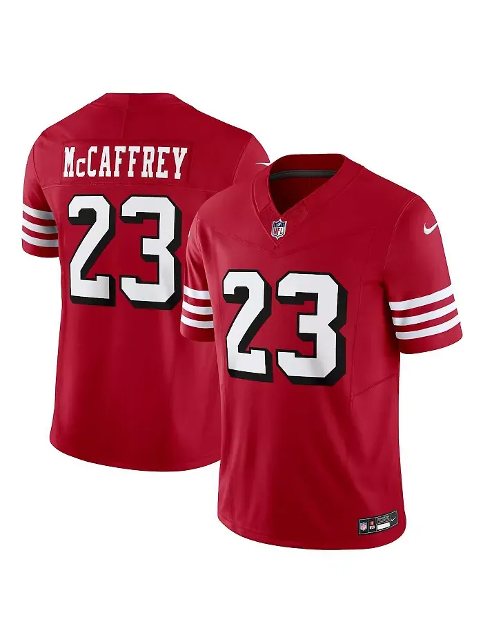 Мужская альтернативная ограниченная джерси Christian McCaffrey San Francisco 49ers Vapor F.U.S.E — изображение 1 из 3, алый