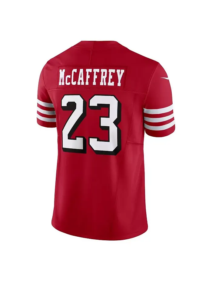 Мужская альтернативная ограниченная джерси Christian McCaffrey San Francisco 49ers Vapor F.U.S.E — изображение 3 из 3, алый