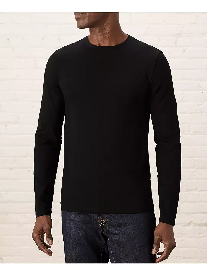 Мужская футболка с длинным рукавом из органического хлопка Luxe Stretch Jersey Slim Pact