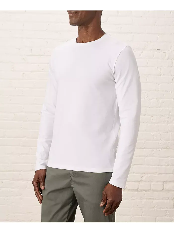 Мужская футболка с длинным рукавом из органического хлопка Luxe Stretch Jersey Slim Pact