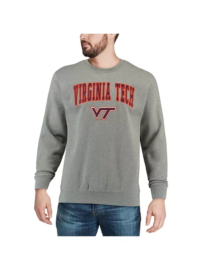 Мужская толстовка Virginia Tech Hokies с арочным логотипом и надписью Colosseum — изображение 4 из 6, серый