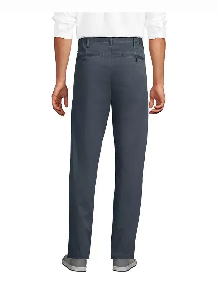 Мужские дорожные брюки-чинос Comfort Waist Classic Fit Lands' End — изображение 2 из 3, серый