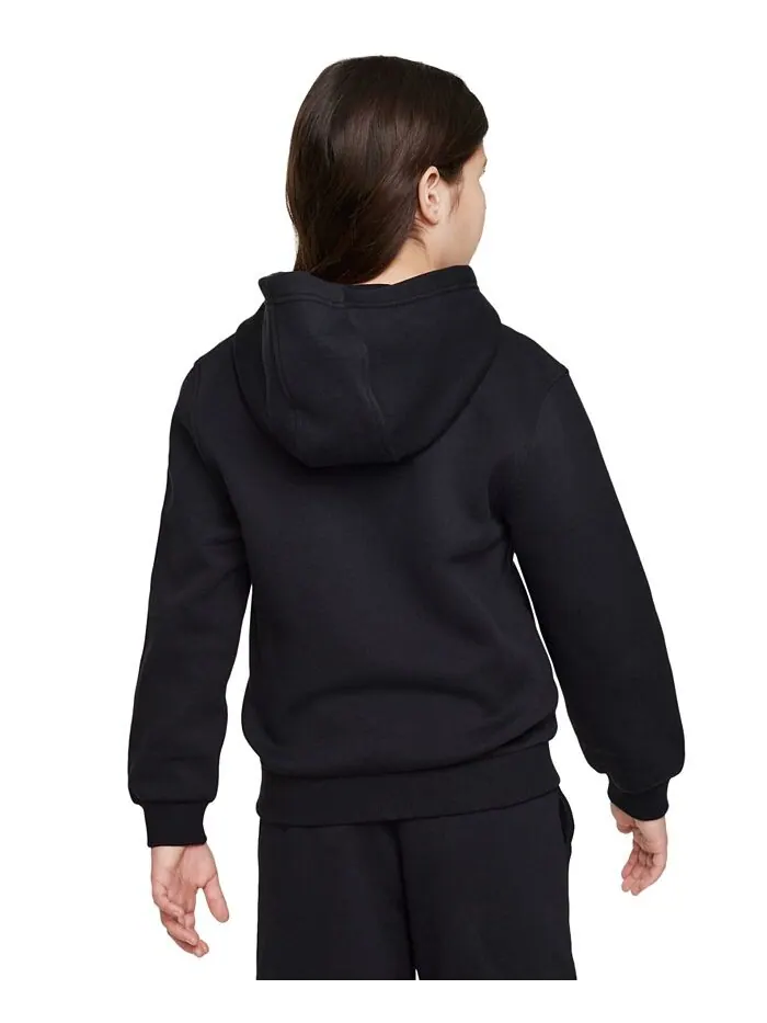 Флисовая толстовка с молнией во всю длину для Big Kids Sportswear Club Nike — изображение 2 из 7, черный