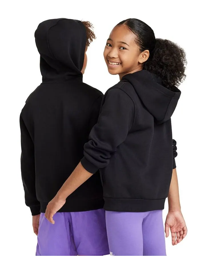 Флисовая толстовка с молнией во всю длину для Big Kids Sportswear Club Nike — изображение 7 из 7, черный