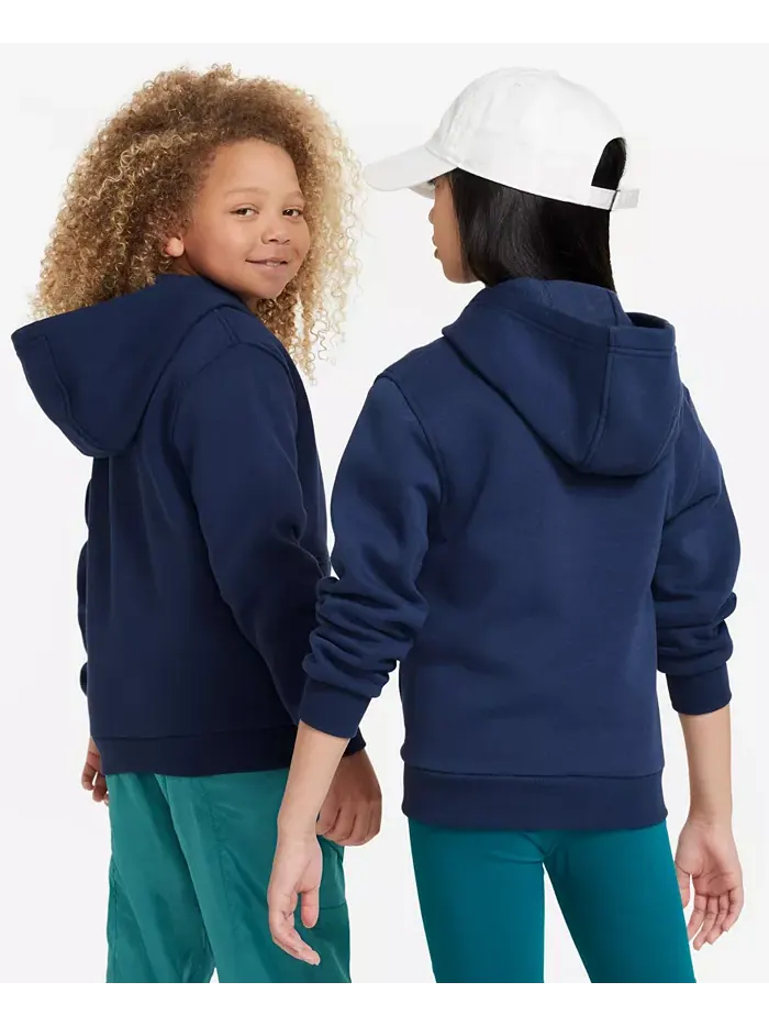 Большой детский спортивный худи Club Fleece с молнией Nike — изображение 2 из 4, синий
