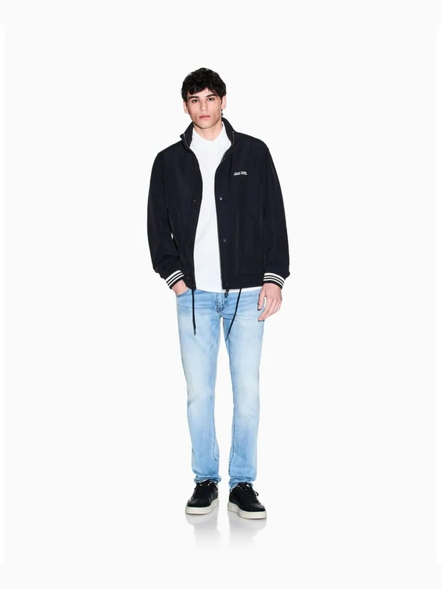 Мужская поло-рубашка пике с карманом и графическим принтом A|X Armani Exchange — изображение 3 из 5, белый