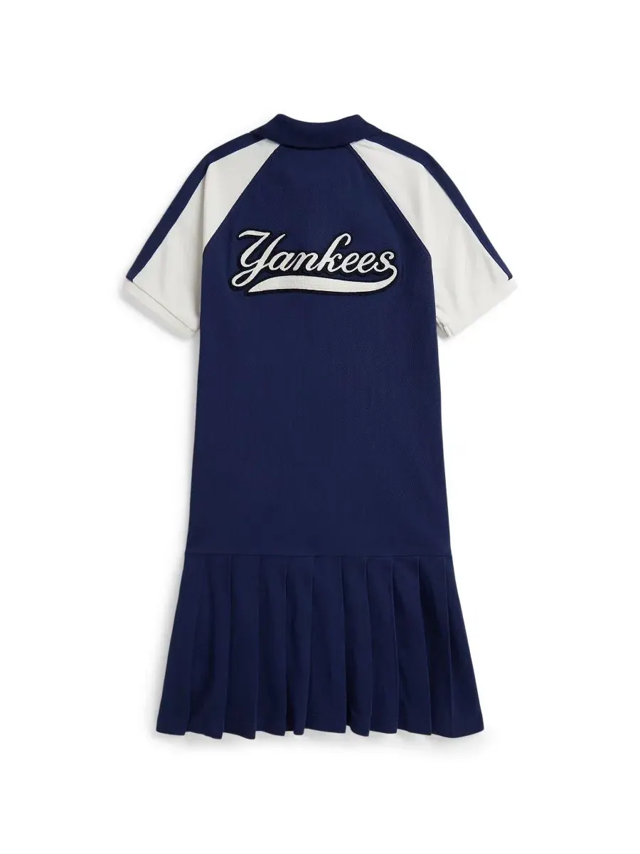 Платье-поло Yankees для девочек 7-16 лет Polo Ralph Lauren — изображение 2 из 3, темно-синий/белый