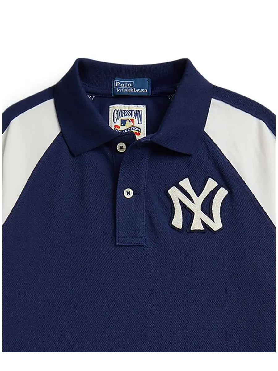 Платье-поло Yankees для девочек 7-16 лет Polo Ralph Lauren — изображение 3 из 3, темно-синий/белый