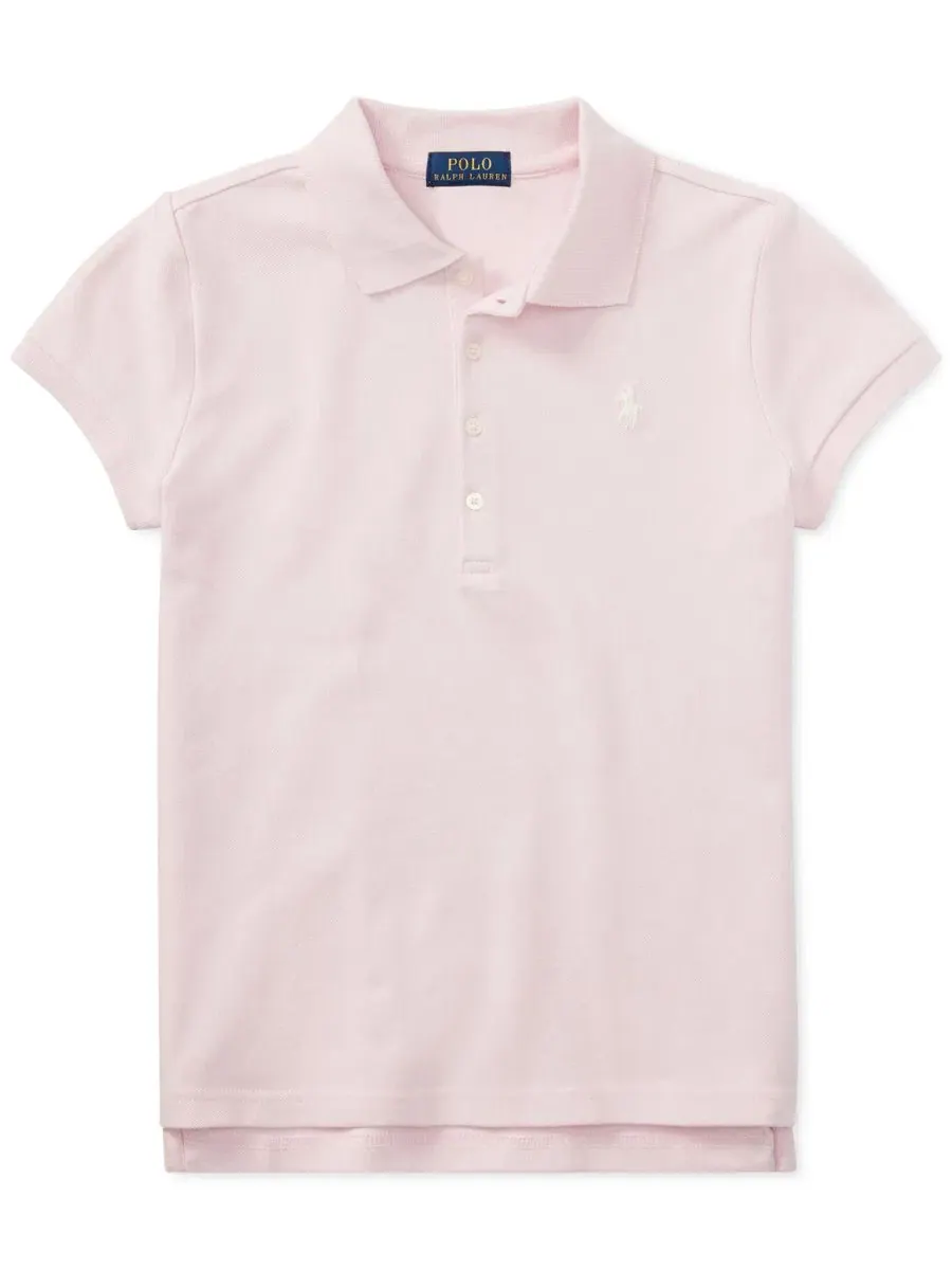 Сетчатые поло для малышек, девочек младшего и старшего возраста Polo Ralph Lauren — изображение 1 из 6, розовый