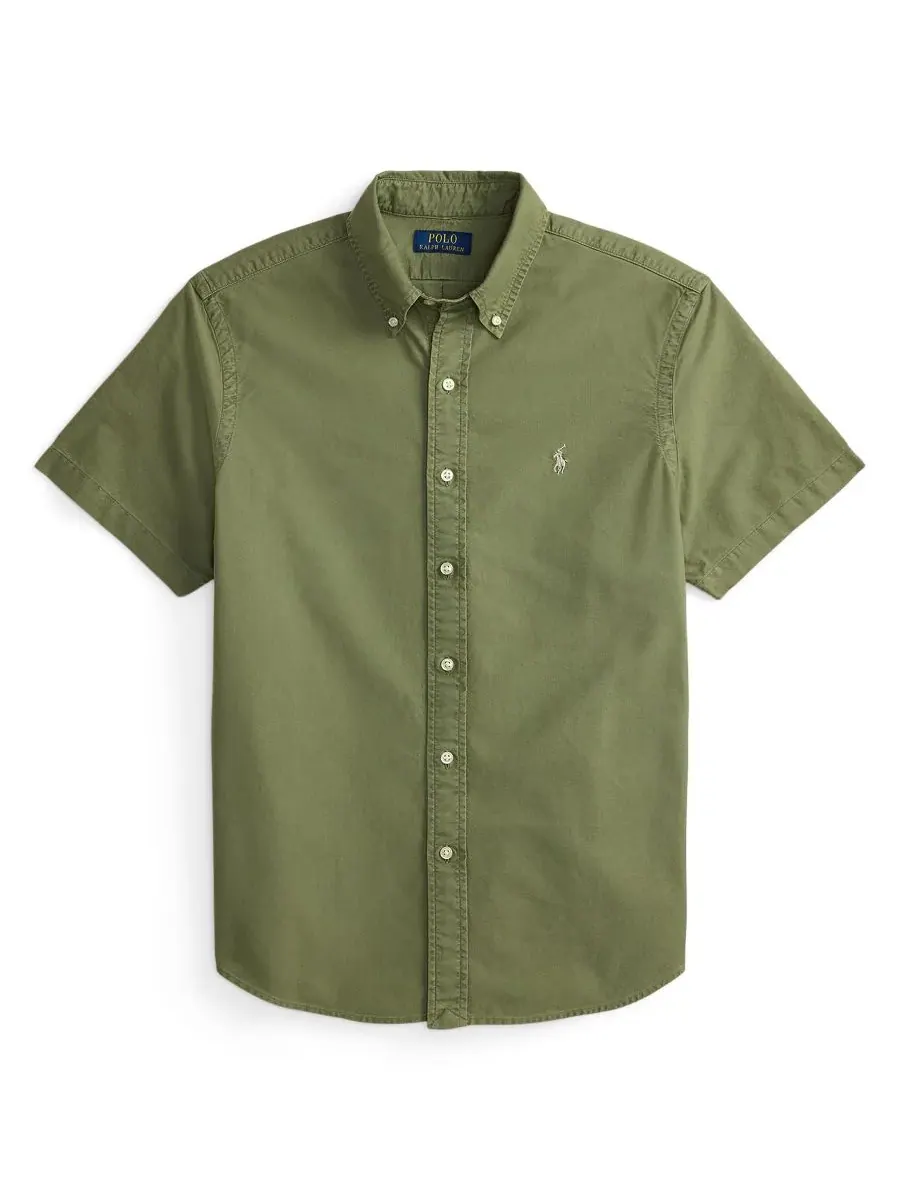 Мужская рубашка Оксфорд, окрашенная в готовом виде Polo Ralph Lauren — изображение 5 из 5, садовая тропинка