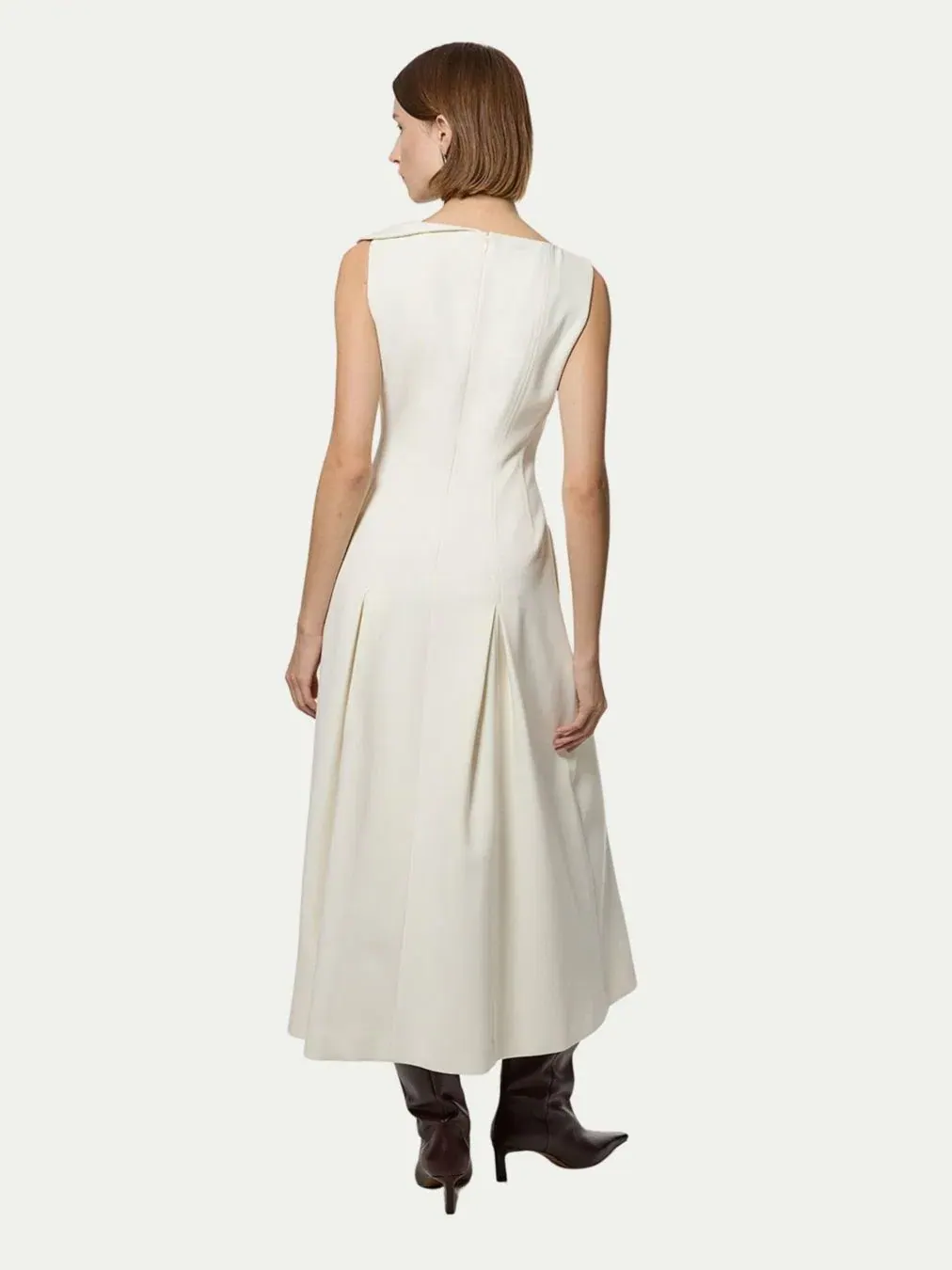 Женское платье с асимметричным вырезом Karen Millen — изображение 3 из 8, белый