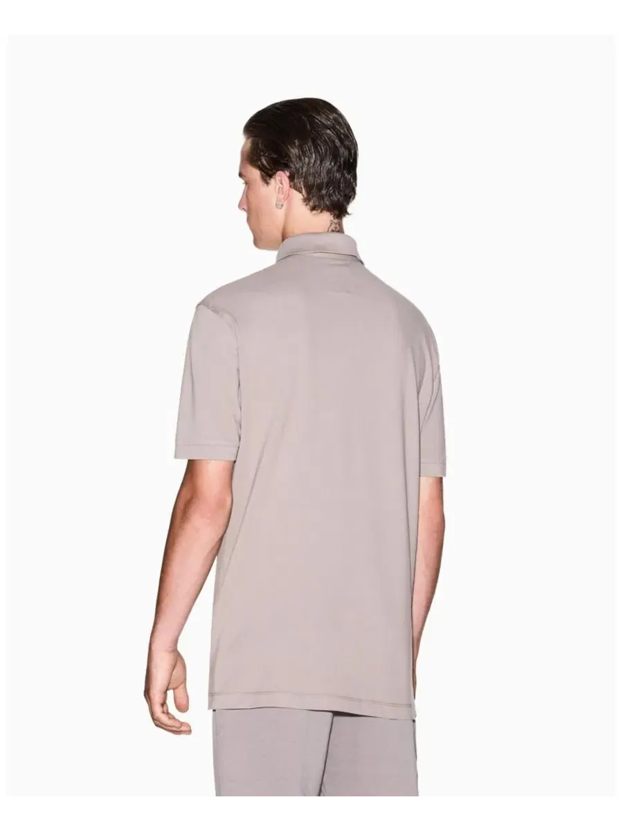 Мужская поло-рубашка из хлопкового пике стандартного кроя A|X Armani Exchange — изображение 3 из 5, хаки