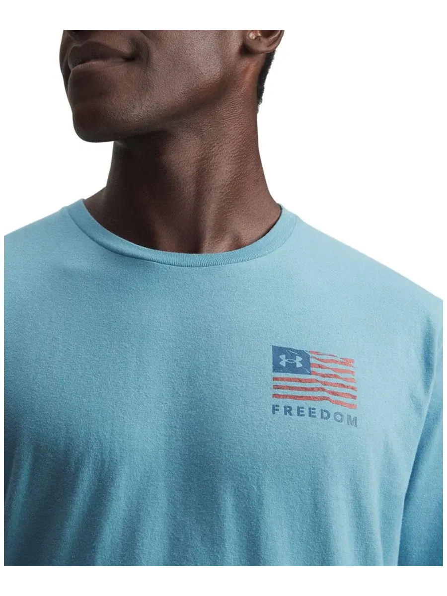 Мужская футболка с коротким рукавом «Флаг свободы США» Under Armour — изображение 2 из 3, синий
