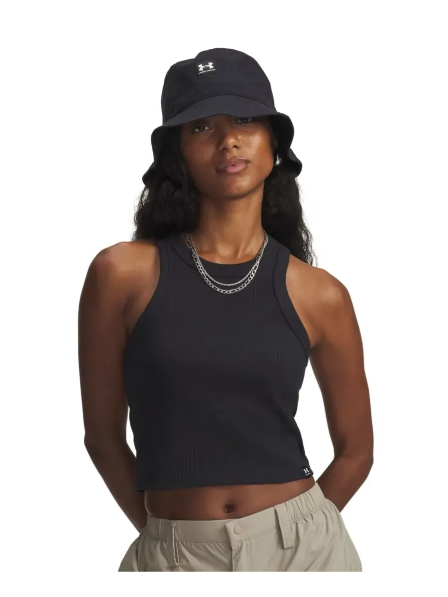Женская ребристая майка без рукавов Under Armour — изображение 1 из 3, черный