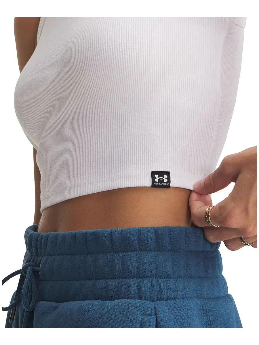 Женская ребристая майка без рукавов Under Armour — изображение 2 из 3, белый