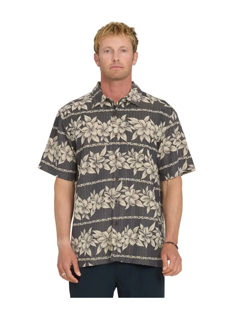 Мужская тканая рубашка с коротким рукавом Quiksilver Horizons Horizons Quiksilver Waterman — изображение 1 из 3, фантомный
