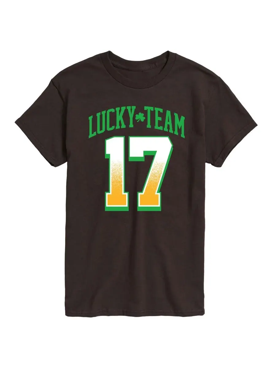 Мужская футболка с коротким рукавом и графическим принтом "Lucky Team 17" для мгновенного обмена — изображение 1 из 3