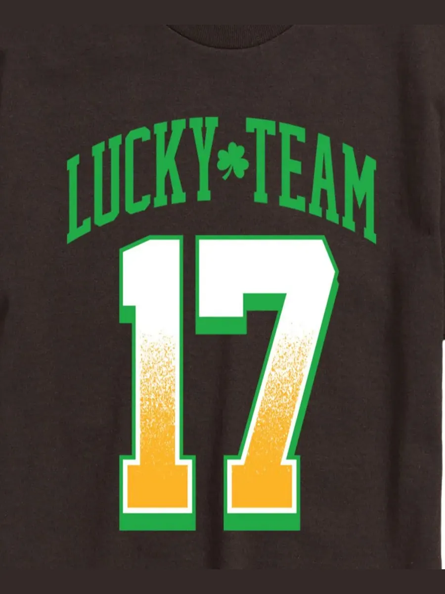 Мужская футболка с коротким рукавом и графическим принтом "Lucky Team 17" для мгновенного обмена — изображение 3 из 3