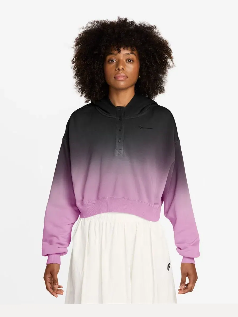 Женская спортивная толстовка Phoenix Flee Oversized Henley Hoodie Nike — изображение 12 из 18, синий/синий