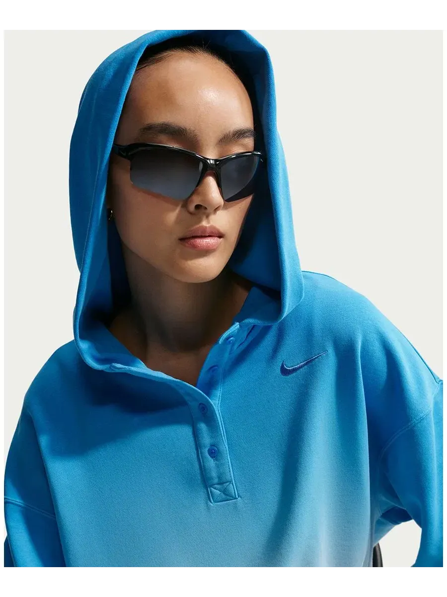 Женская спортивная толстовка Phoenix Flee Oversized Henley Hoodie Nike — изображение 4 из 18, синий/синий