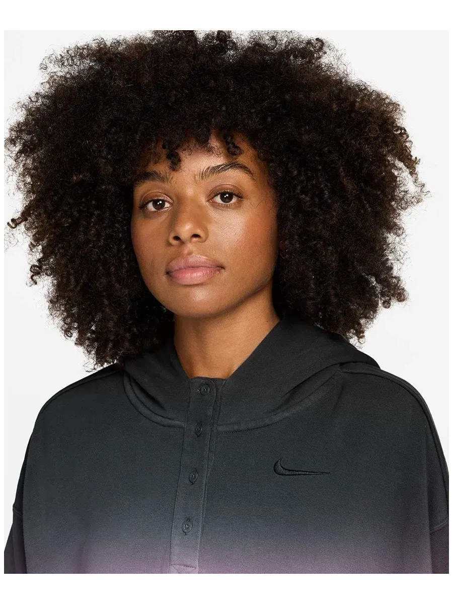 Женская спортивная толстовка Phoenix Flee Oversized Henley Hoodie Nike — изображение 10 из 17, розовый