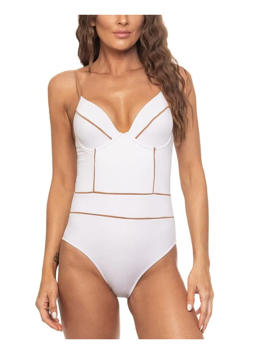 Женский слитный купальник на косточках Guria Beachwear — белый