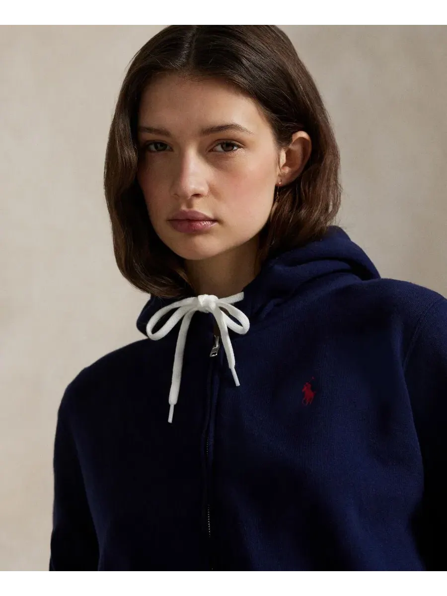 Женская флисовая толстовка на молнии Polo Ralph Lauren — изображение 3 из 5, темно-синий