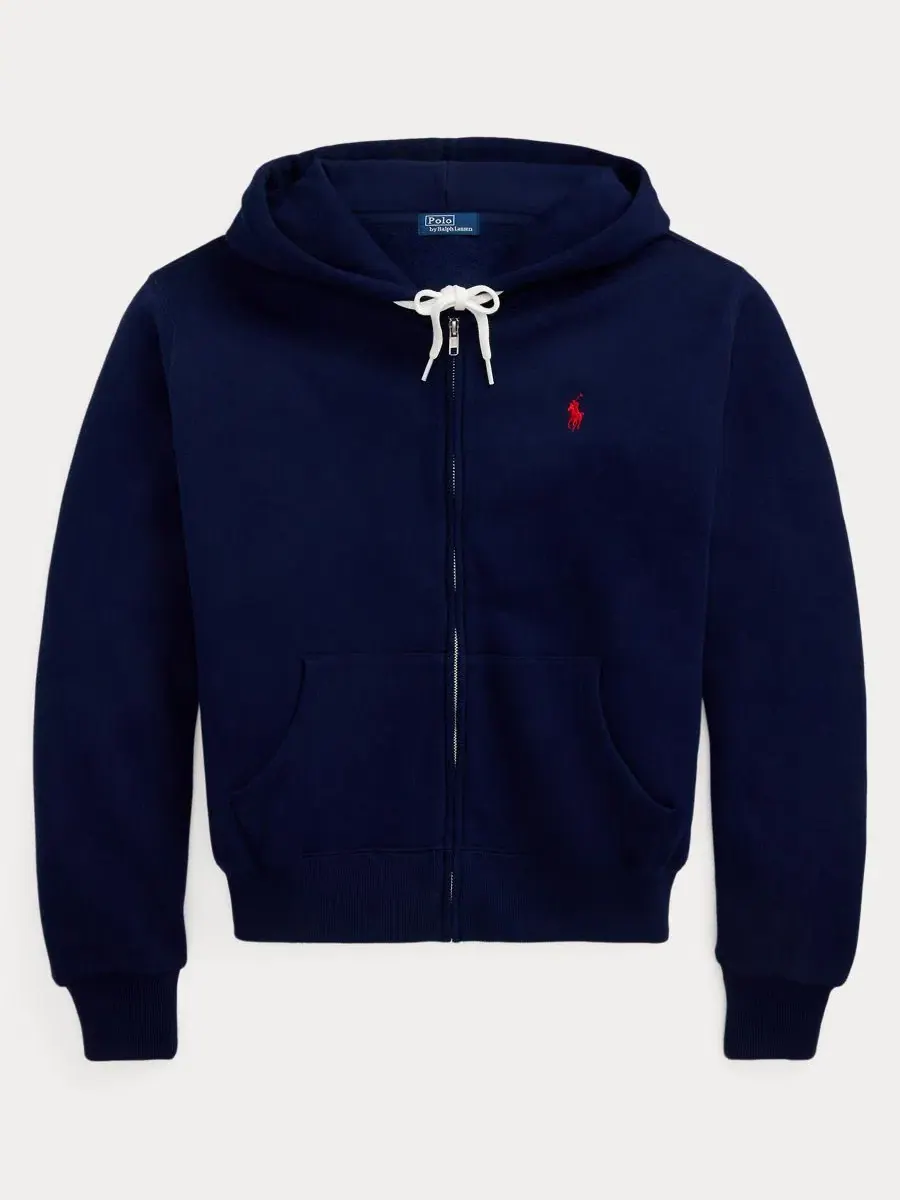 Женская флисовая толстовка на молнии Polo Ralph Lauren — изображение 5 из 5, темно-синий