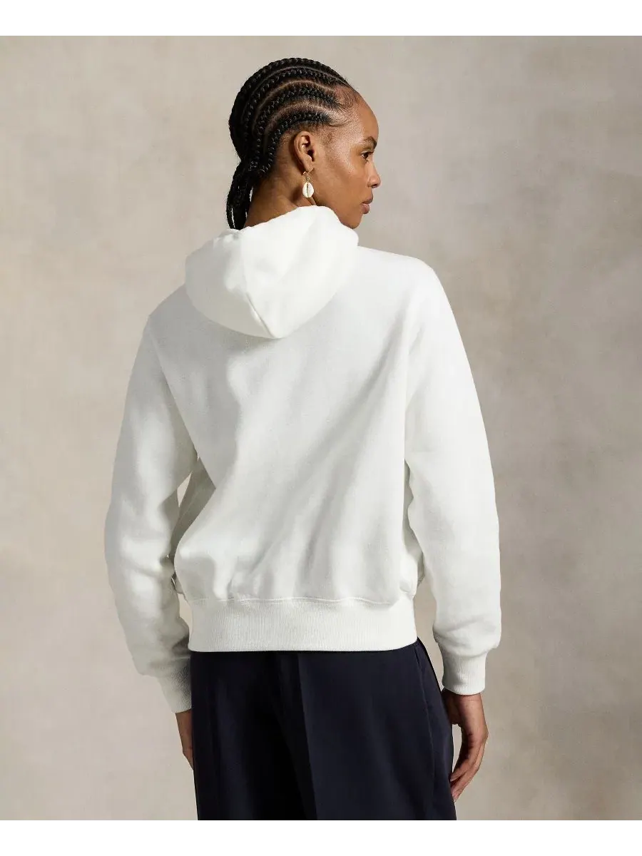Женская флисовая толстовка на молнии Polo Ralph Lauren — изображение 4 из 5, белый