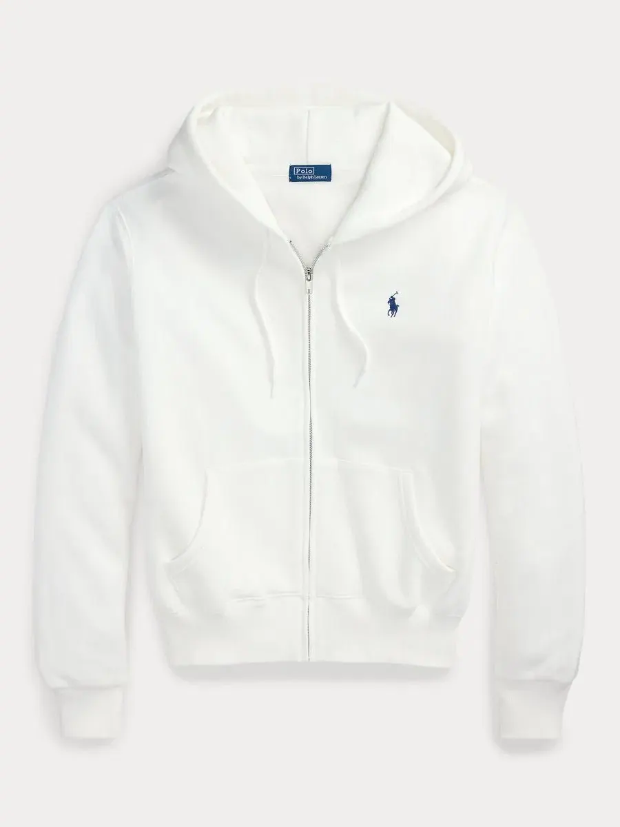 Женская флисовая толстовка на молнии Polo Ralph Lauren — изображение 5 из 5, белый