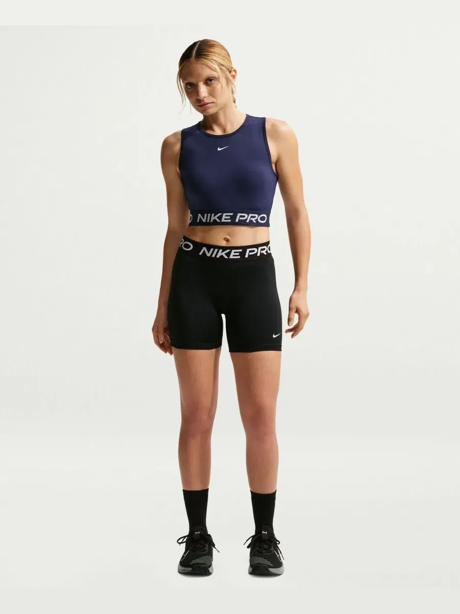 Женские шорты со средней посадкой и эластичным поясом Nike — изображение 1 из 5, черный/белый