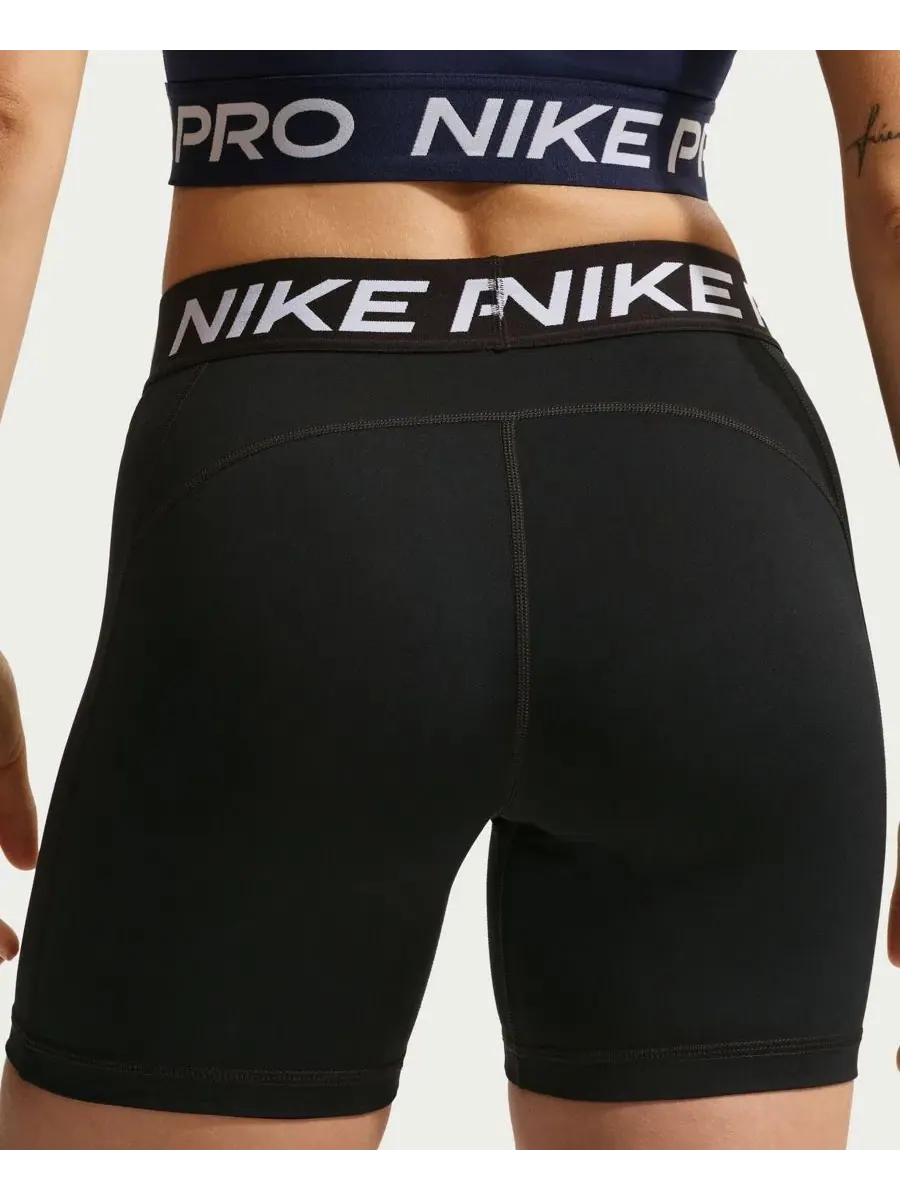 Женские шорты со средней посадкой и эластичным поясом Nike — изображение 5 из 5, черный/белый