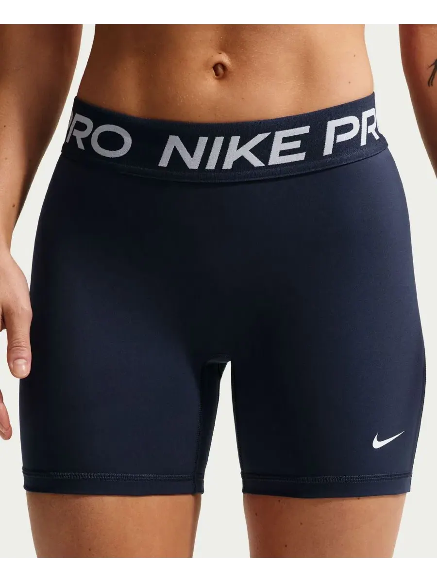 Женские шорты со средней посадкой и эластичным поясом Nike — изображение 4 из 5, темно-синий/белый