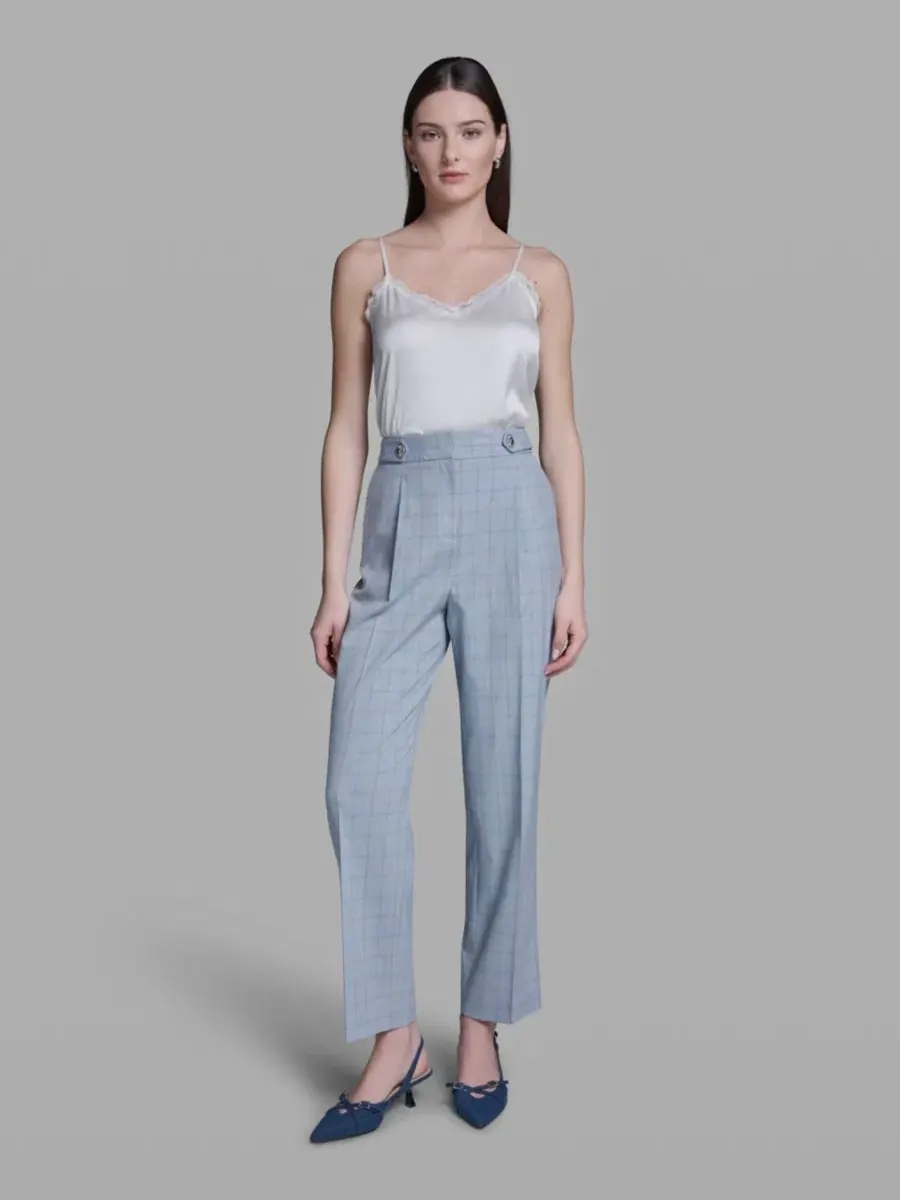 Женские брюки с высокой посадкой и широкими штанинами BCBG — изображение 2 из 8, мульти