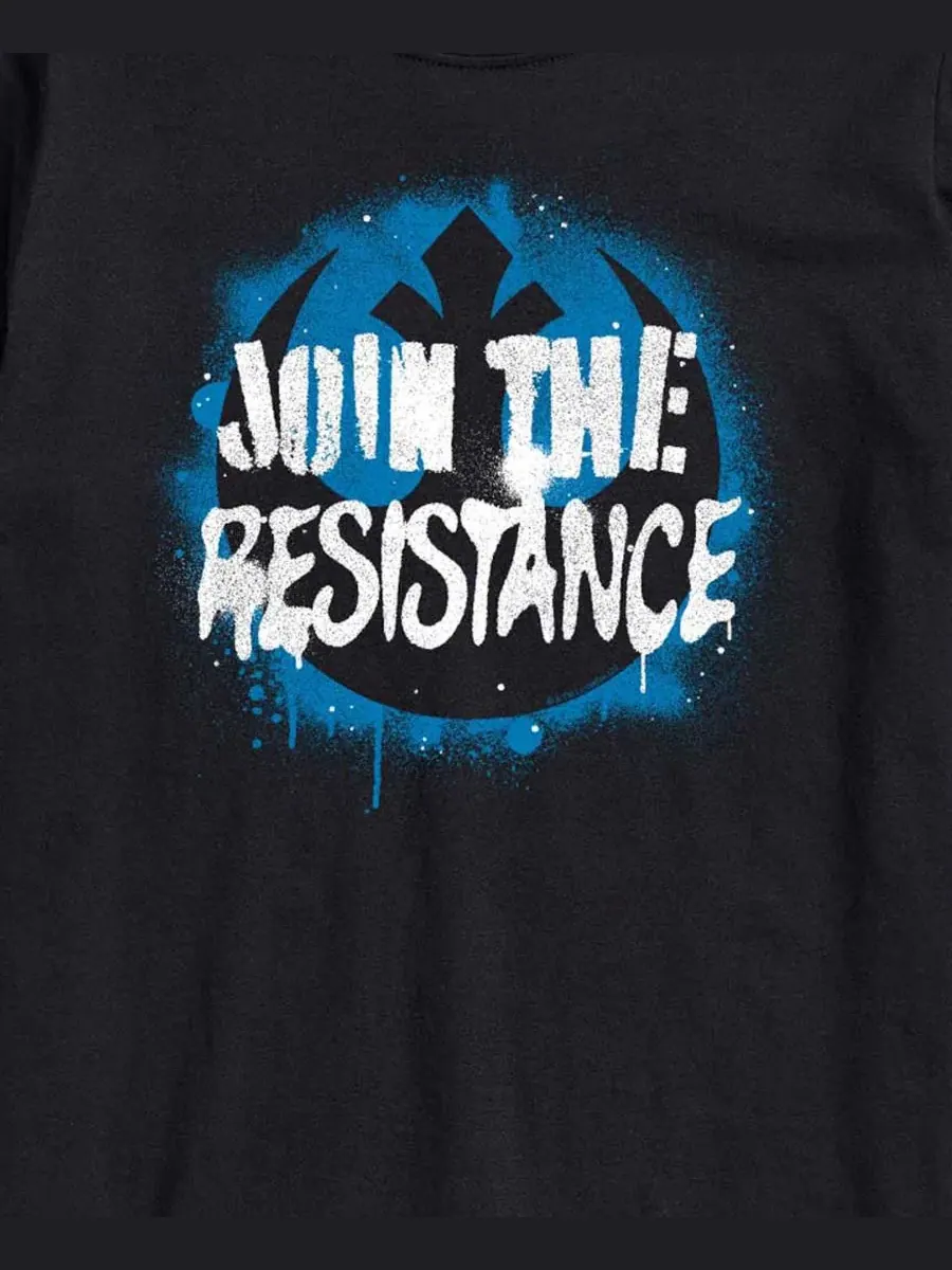 Мужская футболка с коротким рукавом Star Wars Join The Resistance с графическим принтом Airwaves — изображение 3 из 3, черный