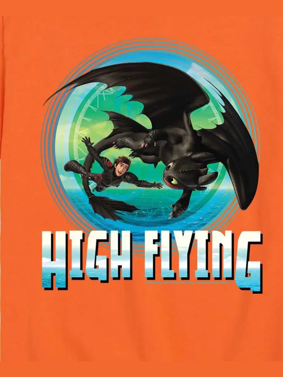Детская футболка с коротким рукавом для мальчиков, размер 2T-5T How To Train Your Dragon — изображение 3 из 3, оранжевый
