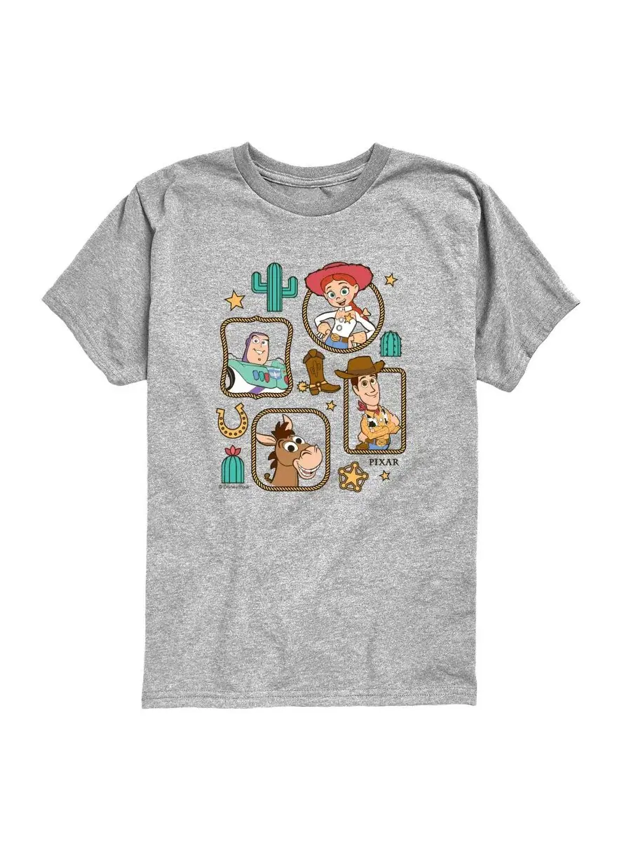 Детская футболка с коротким рукавом, размеры 2T-5T Disney — изображение 1 из 3, приглушенный