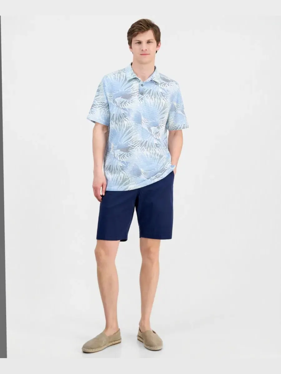 Мужская рубашка поло Costa Wave Fiore Fronds с принтом Tommy Bahama — изображение 2 из 4, синий