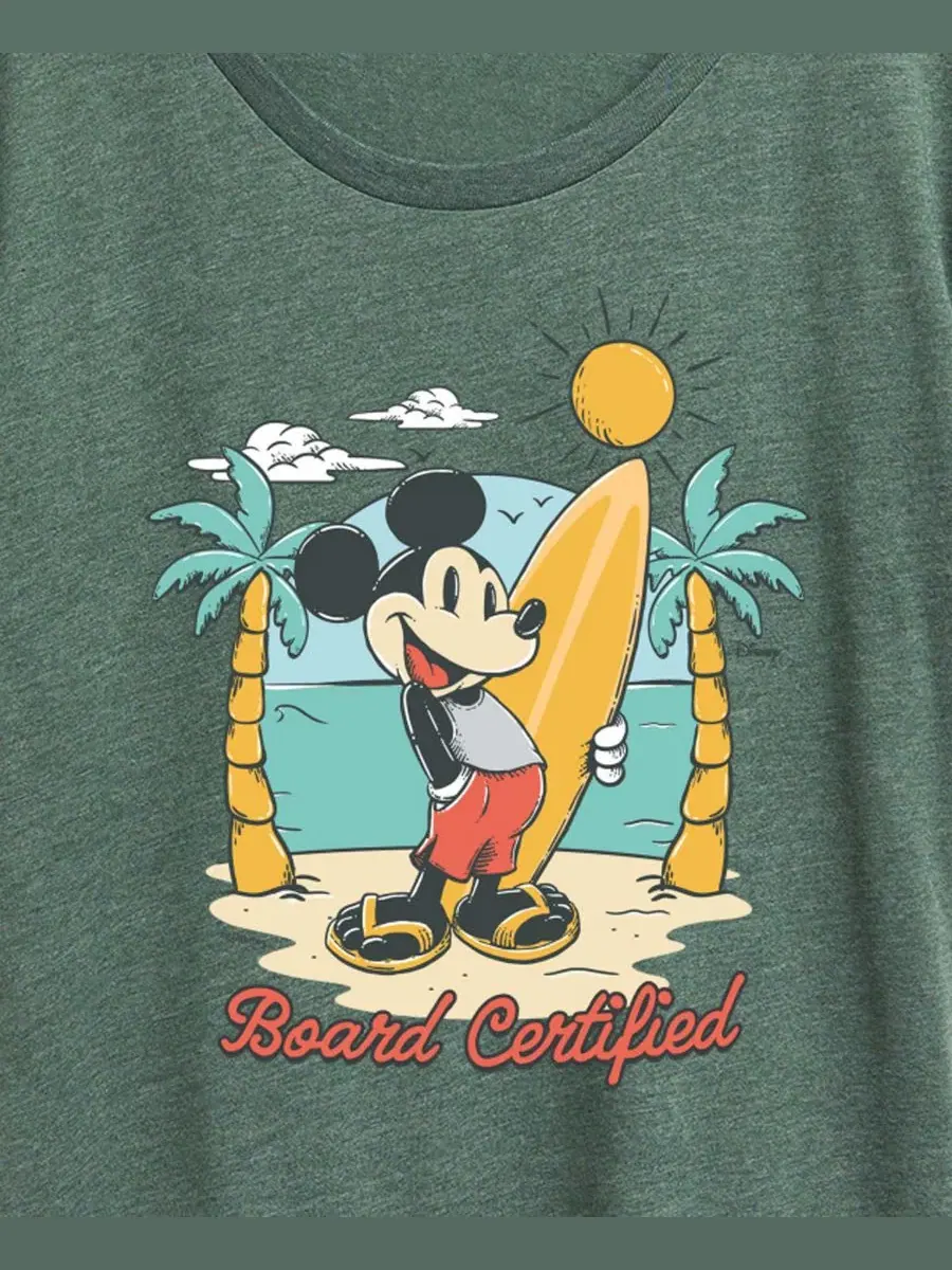 Футболка с коротким рукавом и принтом Микки Мауса от Disney SurfBoard Certified, больших размеров — изображение 2 из 3