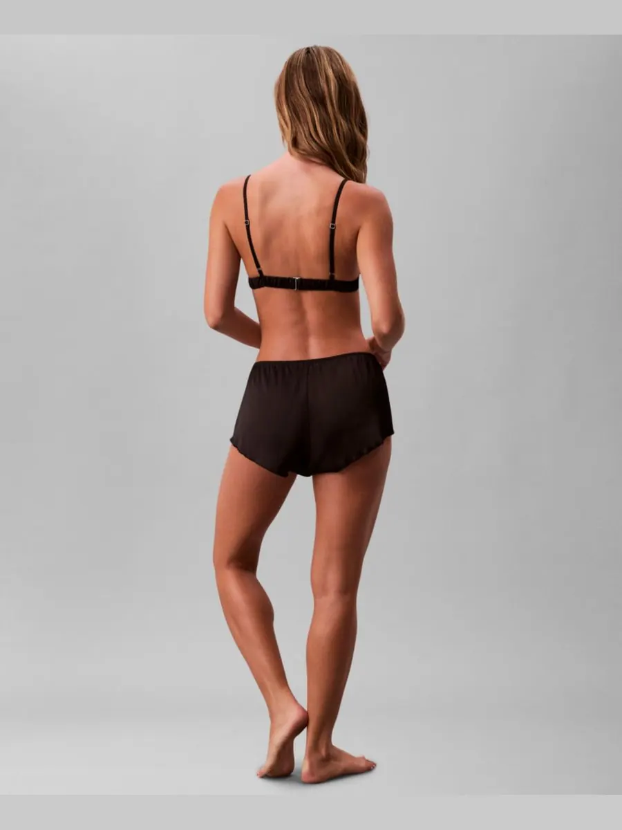 Женские атласные шорты для танцев Signature Satin Tap Shorts QF8395 Calvin Klein — изображение 3 из 5, черный