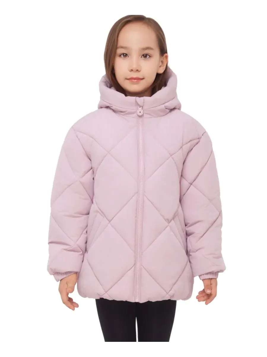 Детский стеганый пуховик с капюшоном Charlotte Diamond Quilted Hooded Puffer Jacket Rokka&Rolla