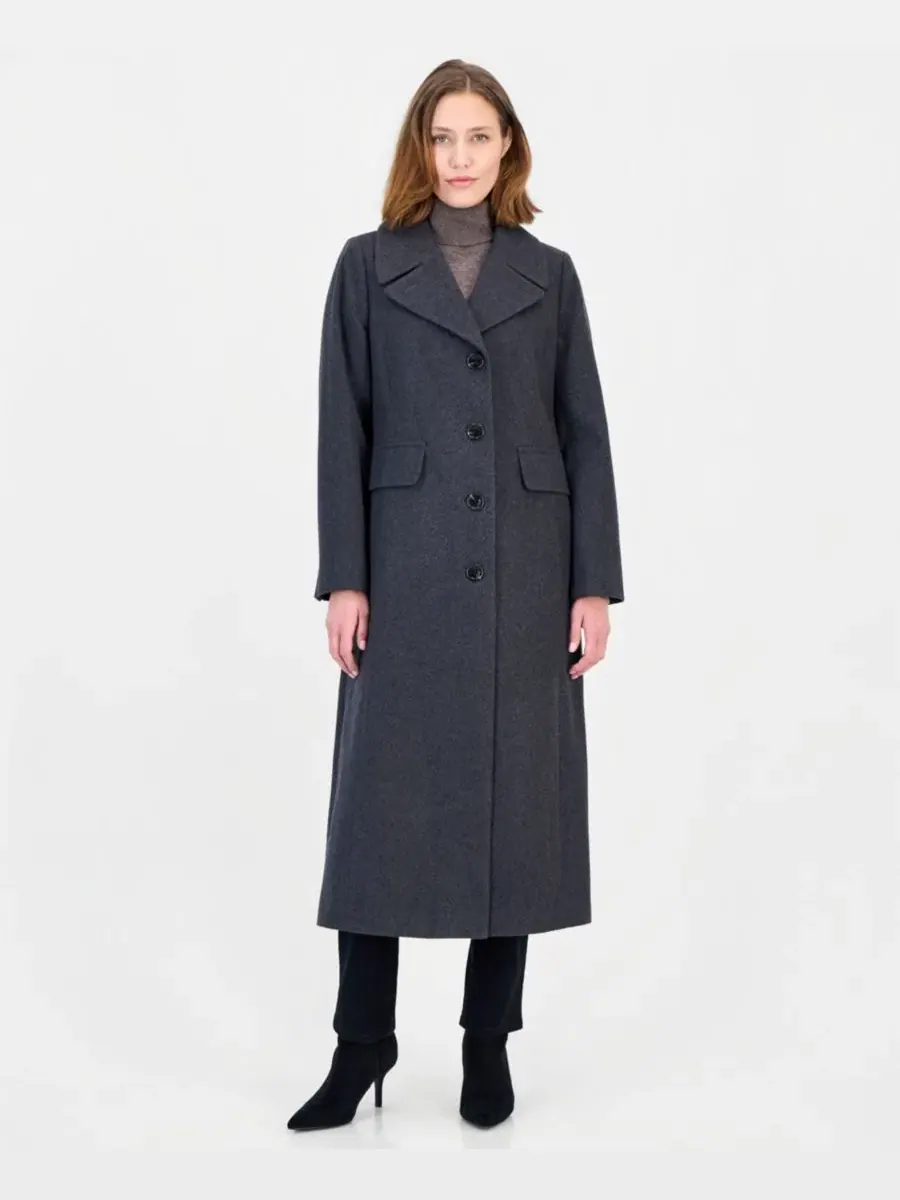 Пальто макси однобортное Anne Klein