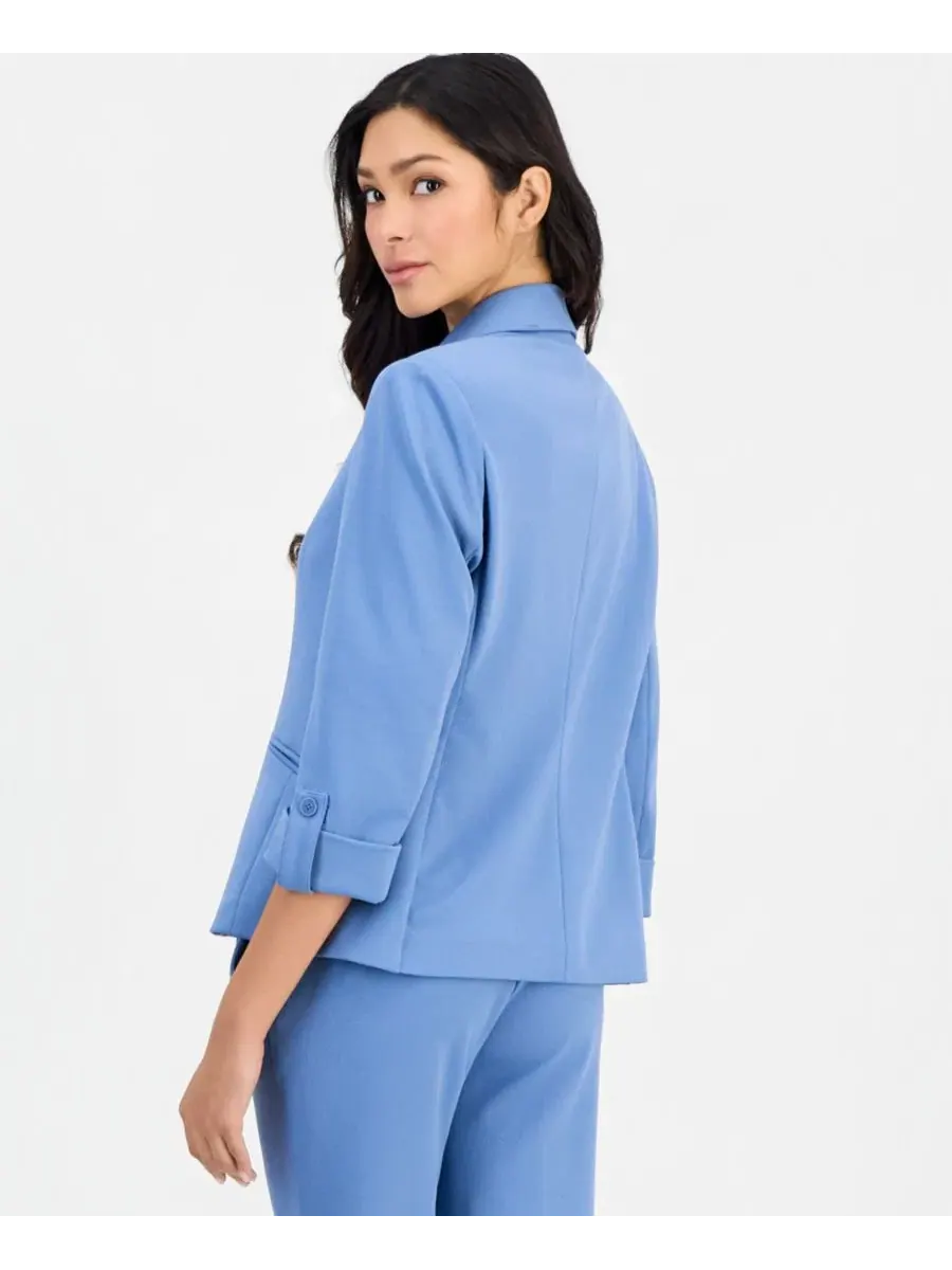 Комплект пиджака, топа и брюк Anne Klein Essentials — изображение 2 из 5, синий
