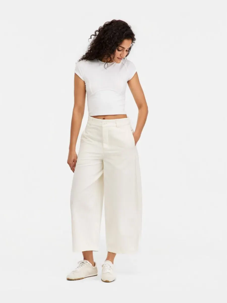 Брюки чинос с высокой посадкой и зауженным низом We The Free Laydown Free People