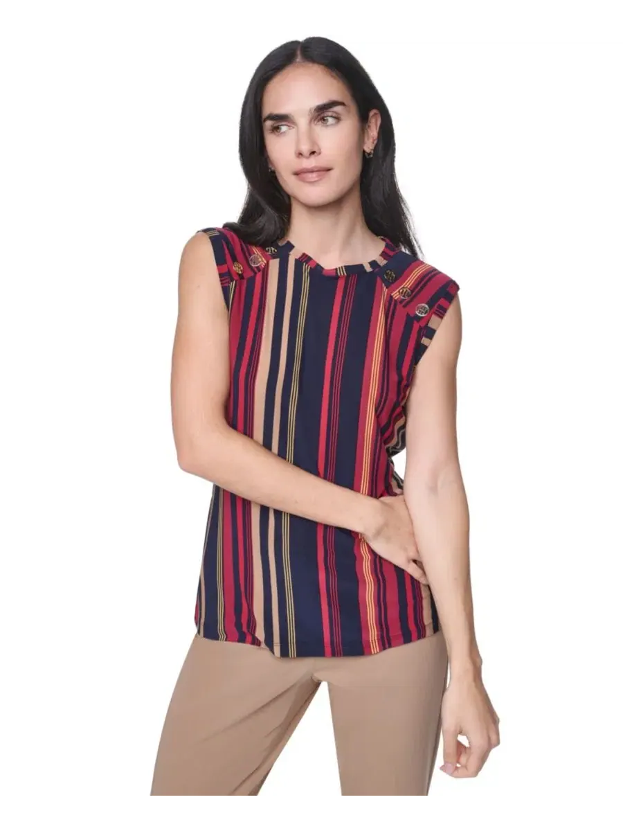 Топ без рукавов с полосками Tommy Hilfiger — изображение 3 из 7, мульти