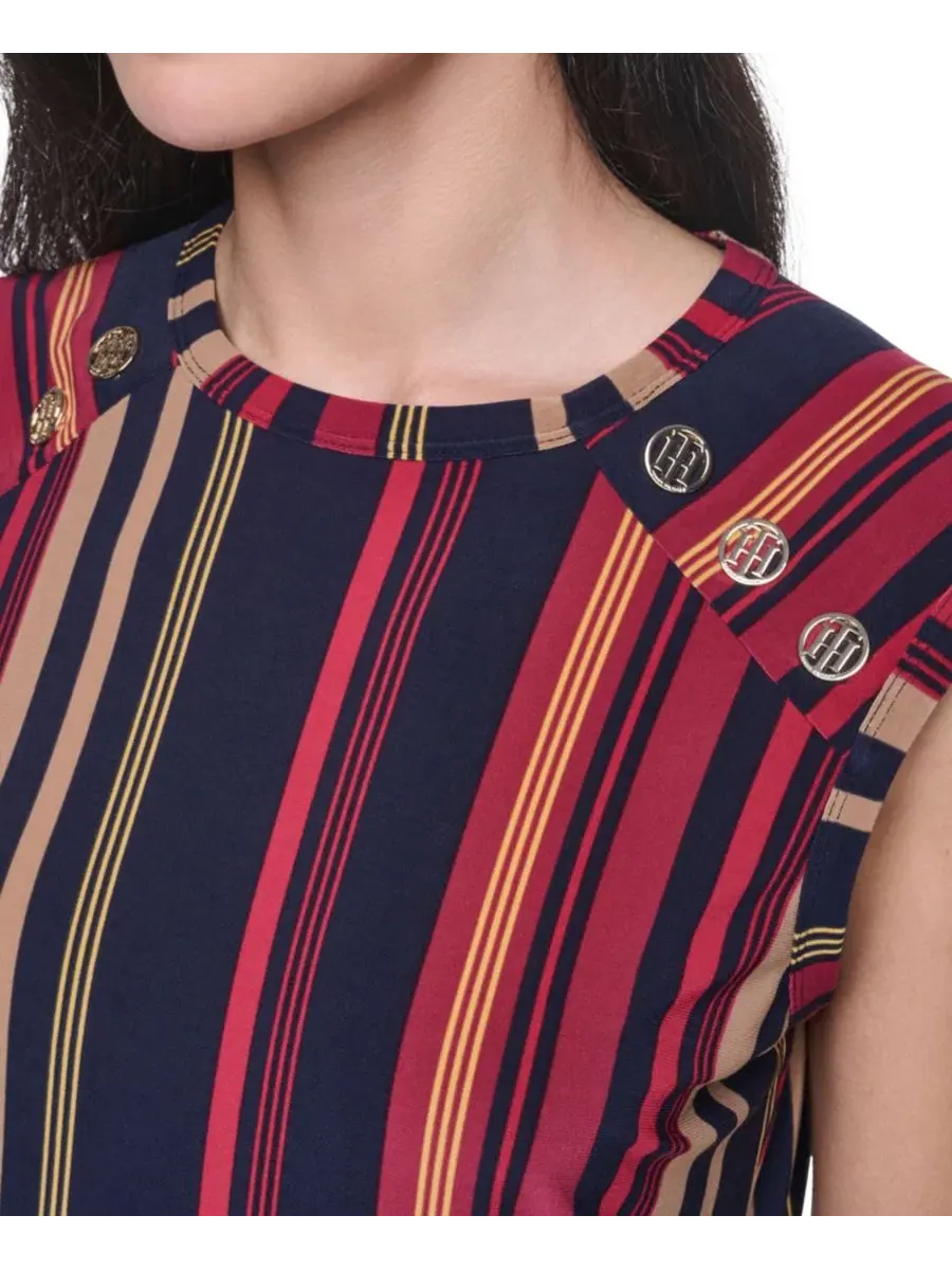 Топ без рукавов с полосками Tommy Hilfiger — изображение 5 из 7, мульти