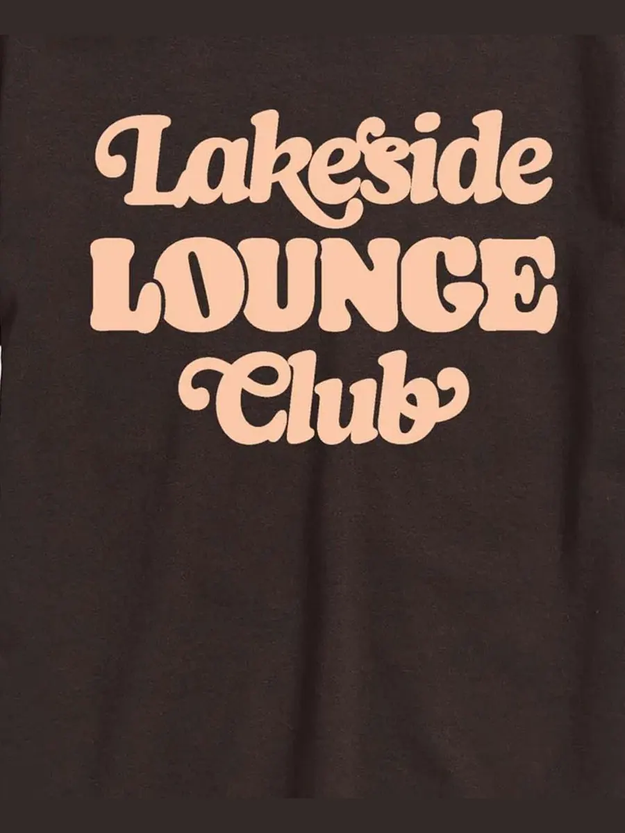 Футболка с принтом Lakeside Lounge Club AIRWAVES — изображение 3 из 3, коричневый