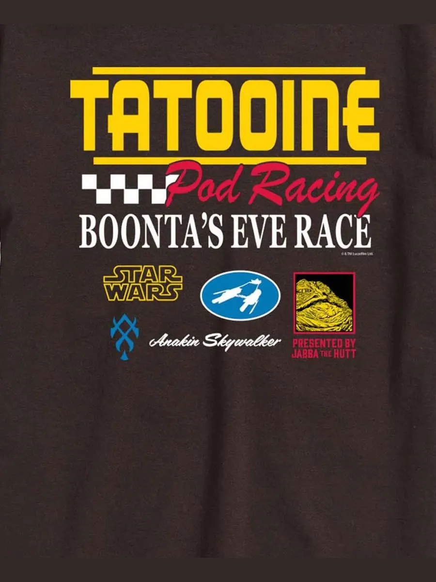 Футболка с принтом Pod Racing Tatooine Star Wars AIRWAVES — изображение 3 из 3, коричневый