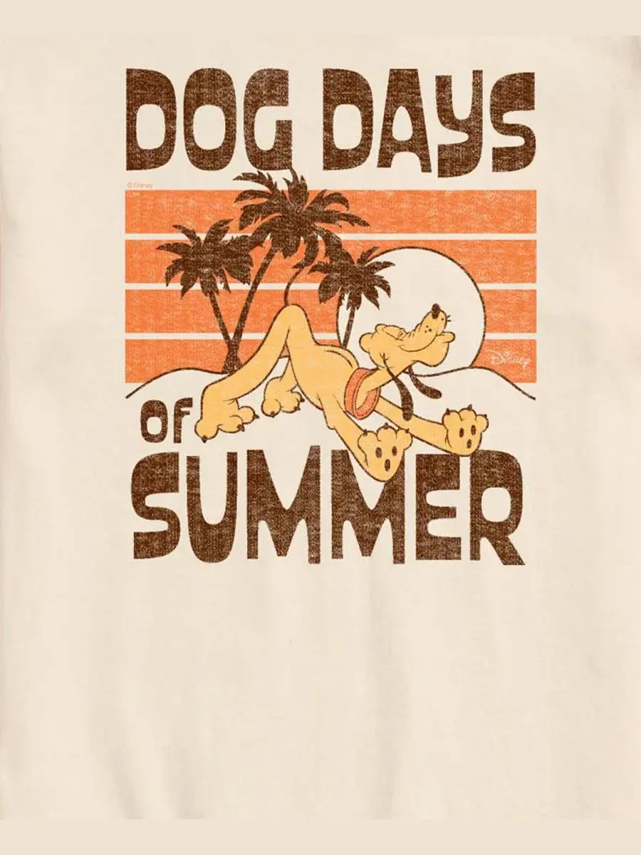 Футболка с принтом Disney Dog Days Of Summer AIRWAVES — изображение 3 из 3, бежевый